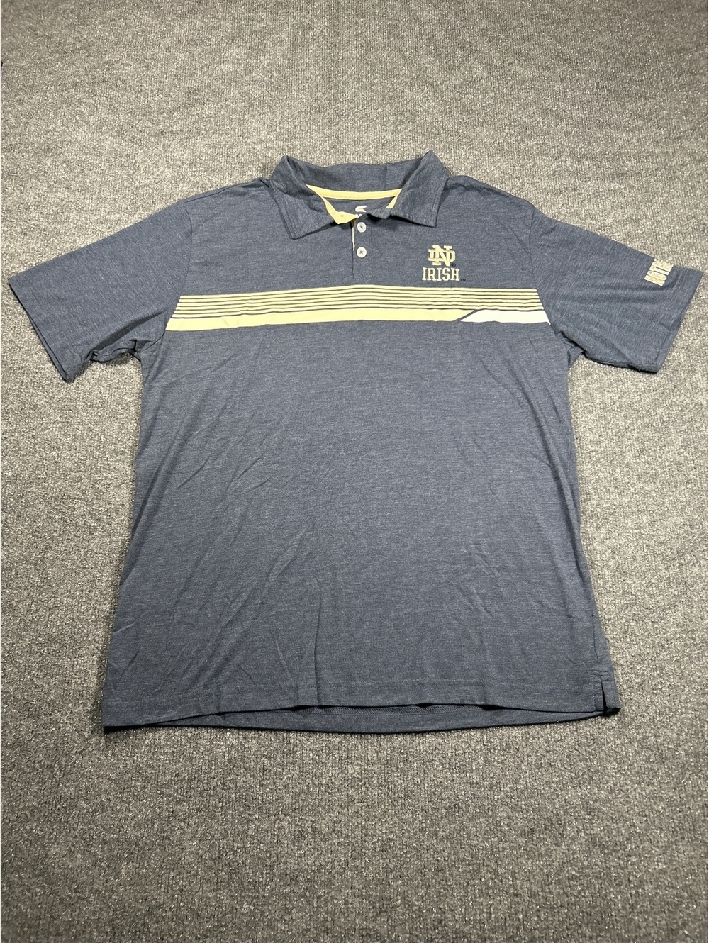 Colosseum Notre Dame Irish Men's Polo Shirt Size L